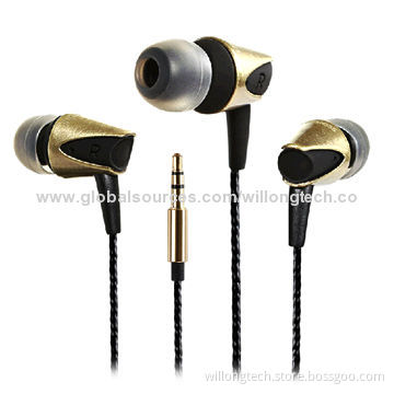 In-ear Stereo Earphones for iPhone with Powerful Bass, Suitable for MD/MP3/CD Players, CE/RoHS Mark
